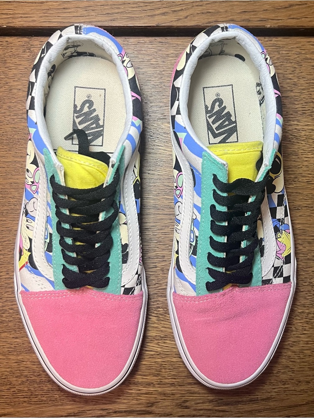 Vans x Disney Shoes Old Skool 80s Mickey Suede Sneakers W Size 9.5/M 8 - Picture 5 of 13
